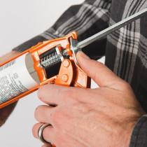 Abbasali Silicon Gun with Silicon, Clear, High Quality Clear Sealant for a Variety of Uses