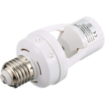 360 Degree Detection PIR Infrared Motion Sensor E27 LED Light Lamp Base Holder, Day & Night Modes for Energy Efficient Lighting