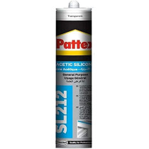 Henkel Pattex Acetic Silicone Transparent, Strong Adhesive for Indoor and Outdoor Use