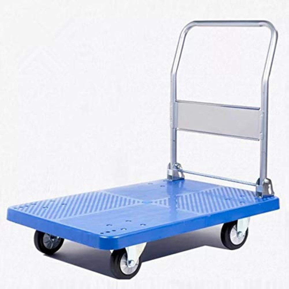 Generic 150kg Plastic Platform Hand Trolley, Durable and Reliable for Heavy Duty Transporting