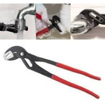 Abbasali Plumber Tool Kit, Includes Pipe Wrench 300mm, Ball Pein Hammer with Handle, Water Pump Plier Box Joint, and Double-Head Tap Faucet Screw Extractor