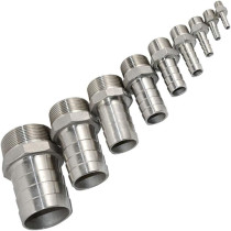 Abbasali Male Thread Hose Pipe Fitting SS Kim Nipple 3/8 Inch, Durable and Reliable for Plumbing Connections