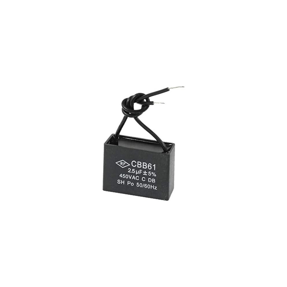 Abbasali Capacitor for Ceiling Fans, 2.5 UF, Square Model, Made in India, Reliable Performance