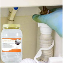 Abbasali Pure Caustic Soda Flakes 1kg, Sodium Hydroxide NaOH, Ideal for Soap and Detergent Making, Includes Gloves, Masks, and Goggles