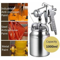 Abbasali Airbrush Kit HVLP Air Spray Gun 1000ml Gravity Paint Sprayer for Car, Furniture, and High Precision Auto Repairs