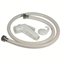 Giada Muslim Toilet Shower Spray Kit, Flexible Hose with Wall Bracket for Bathroom Convenience, White