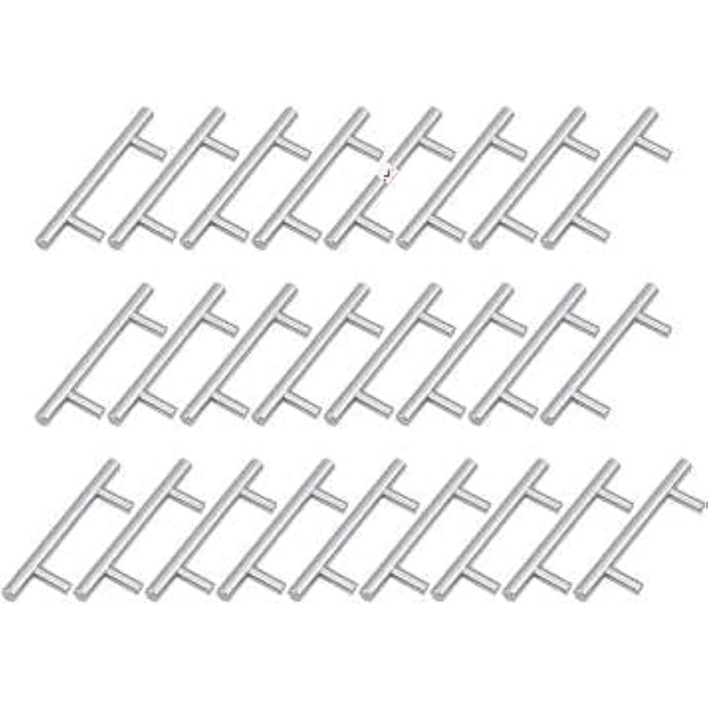 Abbasali 25 Piece Stainless Steel Cabinet Pull Handles, Furniture Bar Handles for Drawers, Dressers, and Cupboards