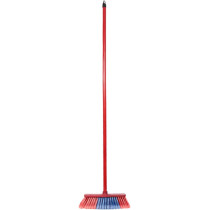 Moonlight Soft Bristles Broom, 30cm, Red, Lightweight and Effective Cleaning Tool