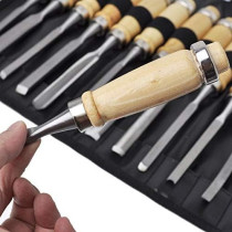 Wood Carving Hand Chisel Set 12-Piece Woodworking Lathe Gouges for Precision Carving