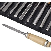 Wood Carving Hand Chisel Set 12-Piece Woodworking Lathe Gouges for Precision Carving