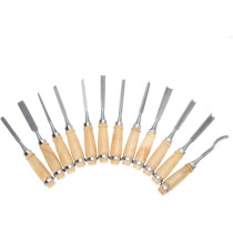 Wood Carving Hand Chisel Set 12-Piece Woodworking Lathe Gouges for Precision Carving