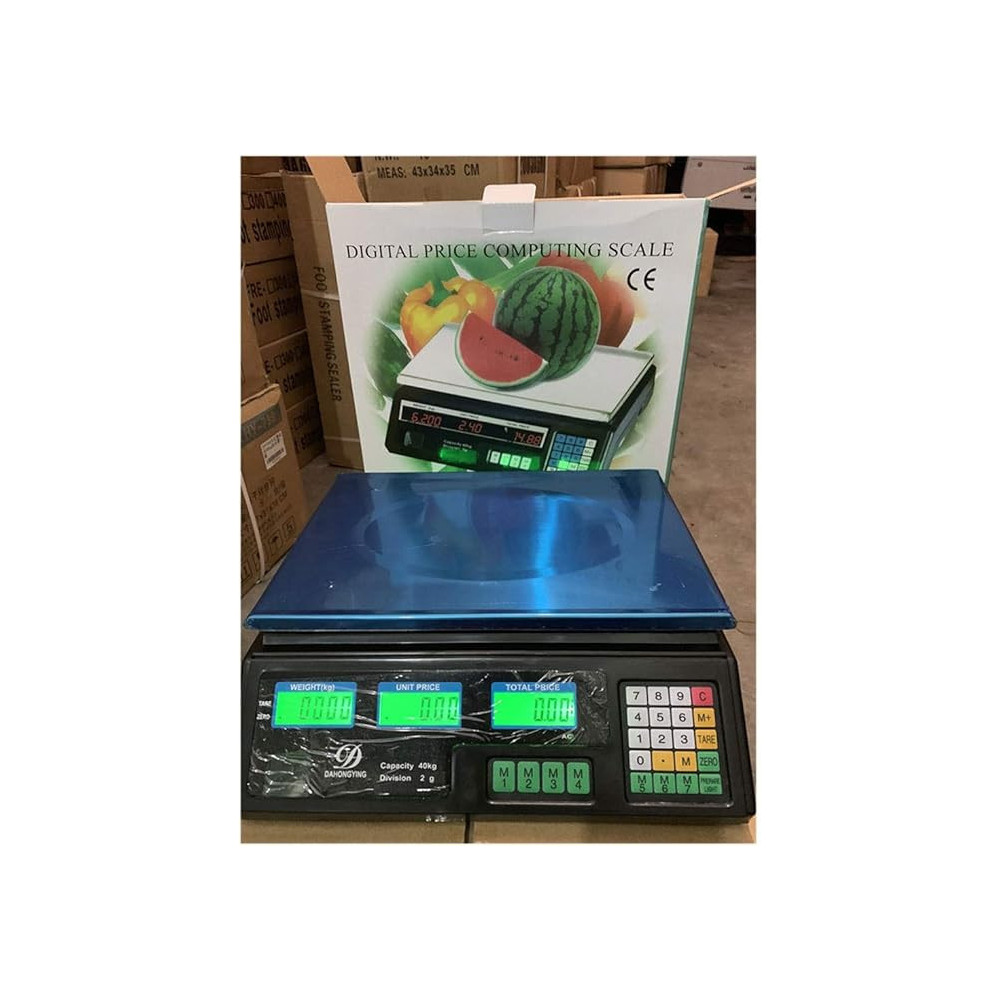 ZCY Electronic Scale ES1017 Stainless Steel Cooking Scale with Backlight 40kg 5g Black