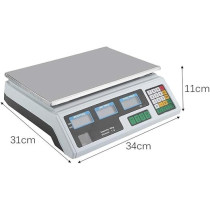 ZCY Electronic Scale ES1017 Stainless Steel Cooking Scale with Backlight 40kg 5g Black