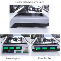 ZCY Electronic Scale ES1017 Stainless Steel Cooking Scale with Backlight 40kg 5g Black