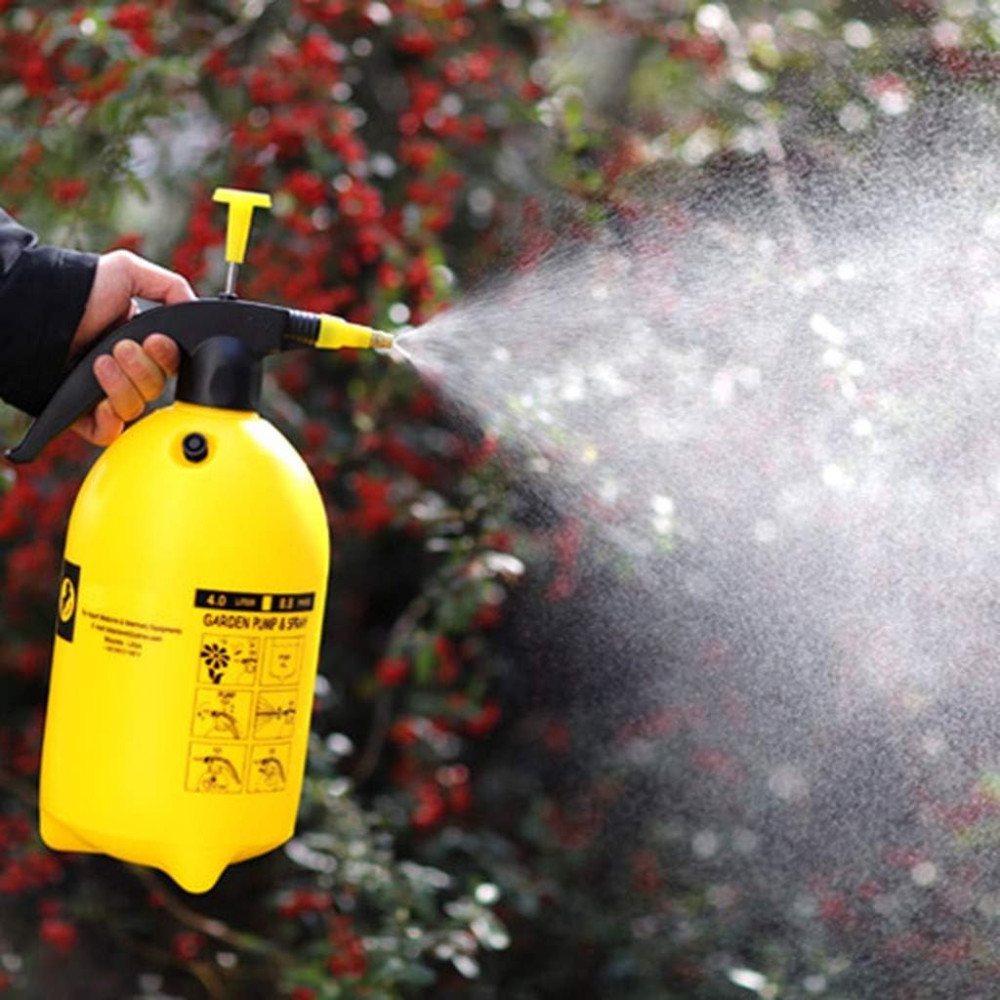 Woheni 2L Manual Pressure Sprayer Bottle, Hand Pump Fogger for Home, Garden, And Industrial Use, Yellow
