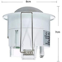 Abbasali Milano Ceiling PIR Motion Sensor Switch with Light Sensor, 360 Degree Coverage, Slim Design, Energy Efficient