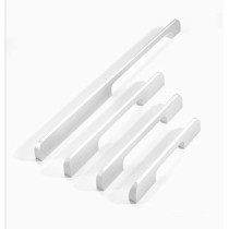 Abbasali Zinc Handle for Kitchen And Office Furniture, 96mm Drawer/Cabinet/Door Handles, Silver, 2 Pack