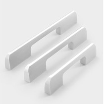 Abbasali Zinc Handle for Kitchen And Office Furniture, 96mm Drawer/Cabinet/Door Handles, Silver, 2 Pack