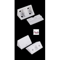 Abbasali Furniture Shelf Cabinet Angle Brackets, 20pcs White Plastic Brackets for Easy Assembly