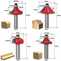 Abbasali 12-Piece Milling Cutter Router Bit Set, 8mm Cutters for Floor And Handcrafted Projects