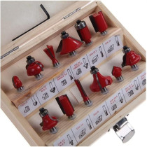 Abbasali 12-Piece Milling Cutter Router Bit Set, 8mm Cutters for Floor And Handcrafted Projects