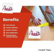 Abbasali Carpet Tape, 50mm x 10m Cloth Duct Tape for Home, Exhibitions And General Use
