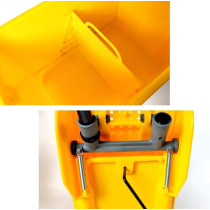 Abbasali 36L Single Mop Wringer Trolley, Commercial Grade Mop Bucket Cart for Cleaning