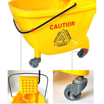 Abbasali 36L Single Mop Wringer Trolley, Commercial Grade Mop Bucket Cart for Cleaning