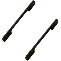 Abbasali 2Pcs Drawer Pull Bar, European Style Aluminium Alloy Handles for Doors And Cabinets, 96mm, Black
