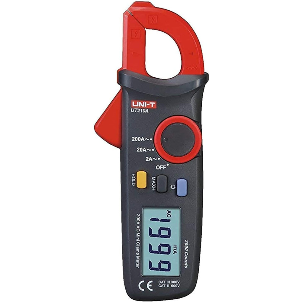 Uni-T UT210A Mini Clamp Meter, 200A Digital Clamp Meter for Electrical Testing And Measurements