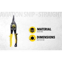Stanley STA214563 Straight Cut Aviation Snip 2-14-563, for Precision Cutting