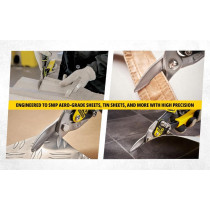 Stanley STA214563 Straight Cut Aviation Snip 2-14-563, for Precision Cutting