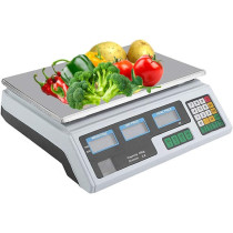 Relaxbx Digital Electronic Price Computing Scale, 40kg Commercial Platform for Fruits And Vegetables, White