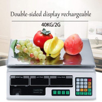 Relaxbx Digital Electronic Price Computing Scale, 40kg Commercial Platform for Fruits And Vegetables, White