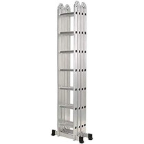 Multi Purpose Folding Extension Aluminum Ladder, 4 x 7.8 Meters for Versatile Use