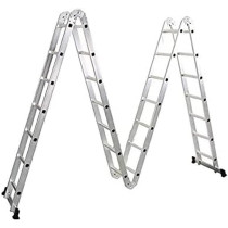 Multi Purpose Folding Extension Aluminum Ladder, 4 x 7.8 Meters for Versatile Use