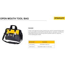 Stanley Black Tool Bag for Organized Storage and Transport, STST512114
