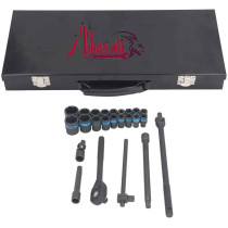Abbasali 24 Piece Impact Socket Set, 1/2 Inch Master Drive CRV with Extension Bars And T-Bar