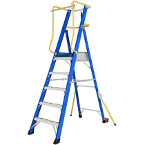 Abbasali 5ft Fiberglass Platform Ladder, 1.4m for Heavy Duty Use