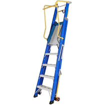 Abbasali 5ft Fiberglass Platform Ladder, 1.4m for Heavy Duty Use