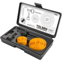 Tolsen 11Pcs Hole Saw Set for Precision Drilling