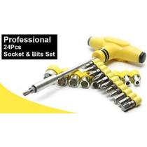 Star 24 Pcs Socket And Bits Set for Versatile Tool Needs