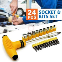 Star 24 Pcs Socket And Bits Set for Versatile Tool Needs