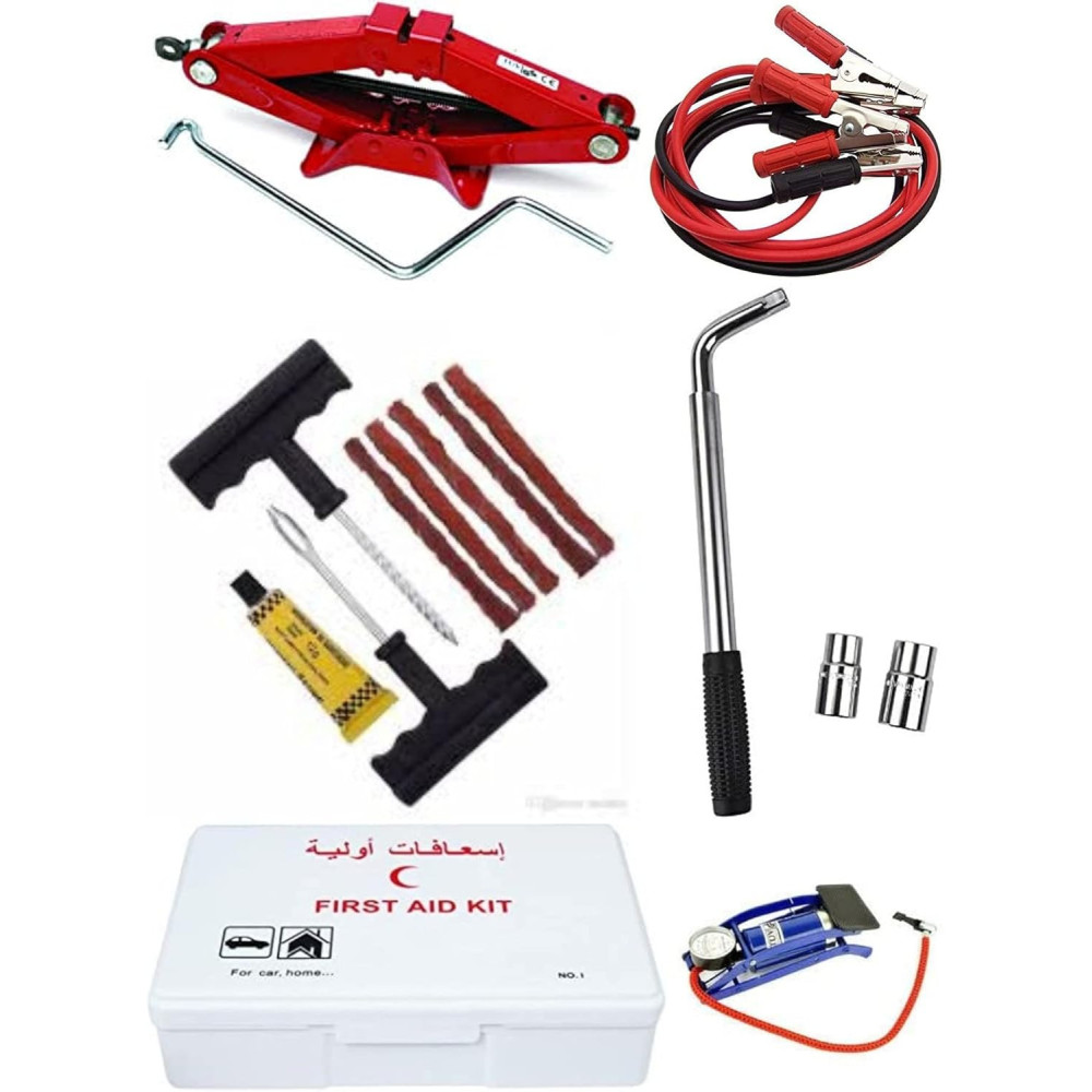 Abbasali Complete Car Tool Kit for Emergency Situations