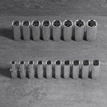 Abbasali Deep Chrome Socket 1/2 Inch 6PT, 15mm for Professional Use