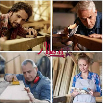 Abbasali 10 Pcs Wet and Dry Sandpaper with 2 Sanding Blocks, 220 Grit for Wood, Metal And Automotive Polishing