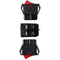 Abbasali Square Illuminated Red Button KCD4 DPST ON OFF 16A 250V AC Power Switch for Car/Boat/Truck, Red