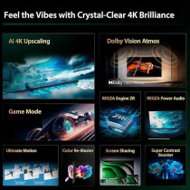 Toshiba 75 inch UHD Smart TV C350N - AI 4K Upscaling, REGZA Power Audio, Ultimate Motion, Sports Mode, DTS X, Game Mode, Dolby Vision Atmos (2024 Model)