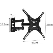 Sky-Touch TV Wall Mount, Full Motion TV Wall Bracket Monitor Wall Bracket with Swivel & Articulating Tilt Arm for Most 26-55 inch LED, LCD, Flat & Curved TVs, Max VESA 400x400mm up to 22kg, Black