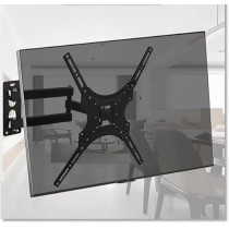 Sky-Touch TV Wall Mount, Full Motion TV Wall Bracket Monitor Wall Bracket with Swivel & Articulating Tilt Arm for Most 26-55 inch LED, LCD, Flat & Curved TVs, Max VESA 400x400mm up to 22kg, Black